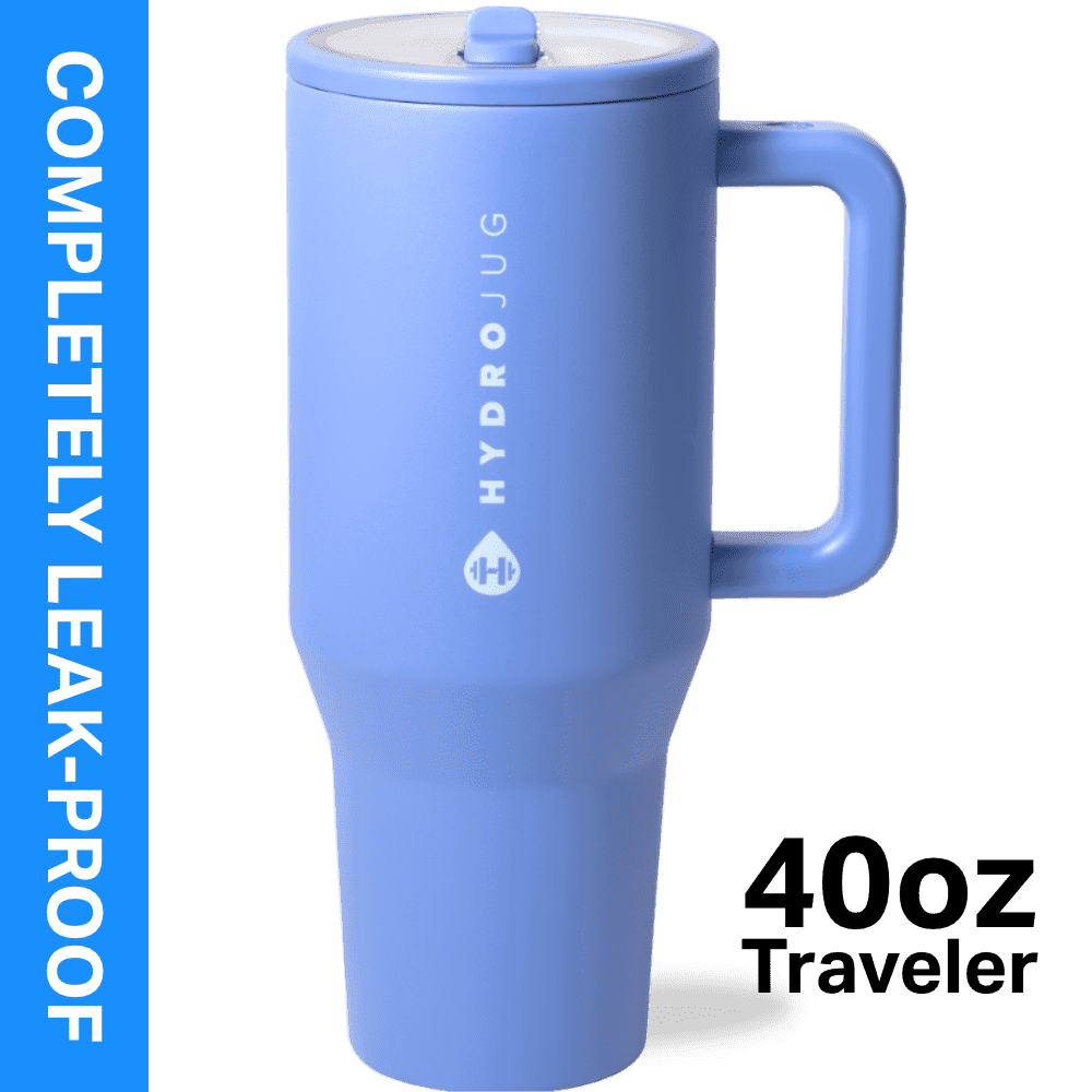 HydroJug Traveler 40 oz Water Bottle, Stainless Steel Insulated Tumbler - Leakproof Insulated Water Bottle