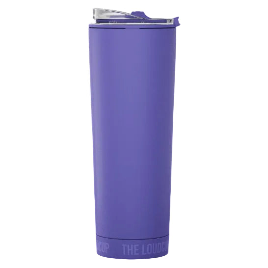 Loud Cup 23 oz Tumbler + Stadium Horn with Slide-Close Lid (Royal Purple) - Double-WallCup Reusable Water Bottle Coffee Travel Mug - Worlds Loudest Cup for Game Day