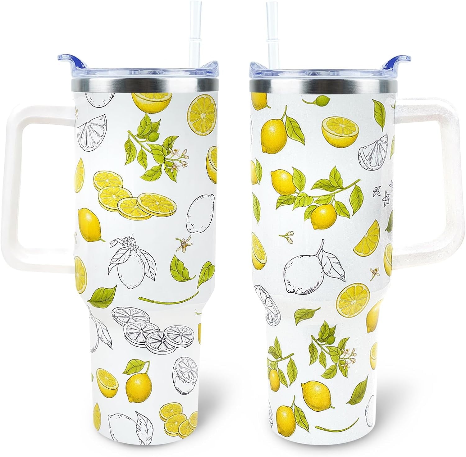 Mom Tumbler 40 oz Tumbler with Handle and Straw Lid Leak - Insulated Travel Tumbler Cup