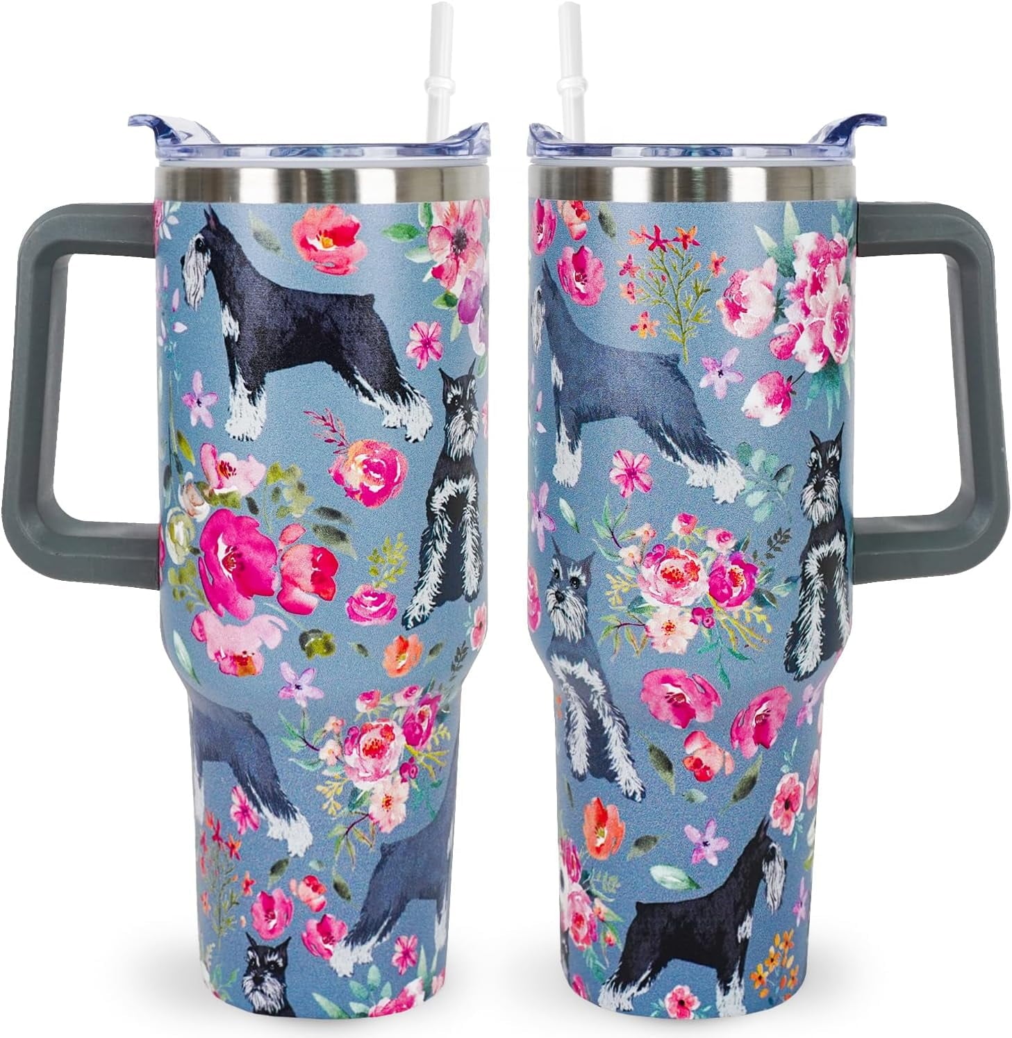 Pitbull Gifts Dog Tumbler Cup for Women Men 40oz Stainless Steel - Insulated Travel Coffee Mug