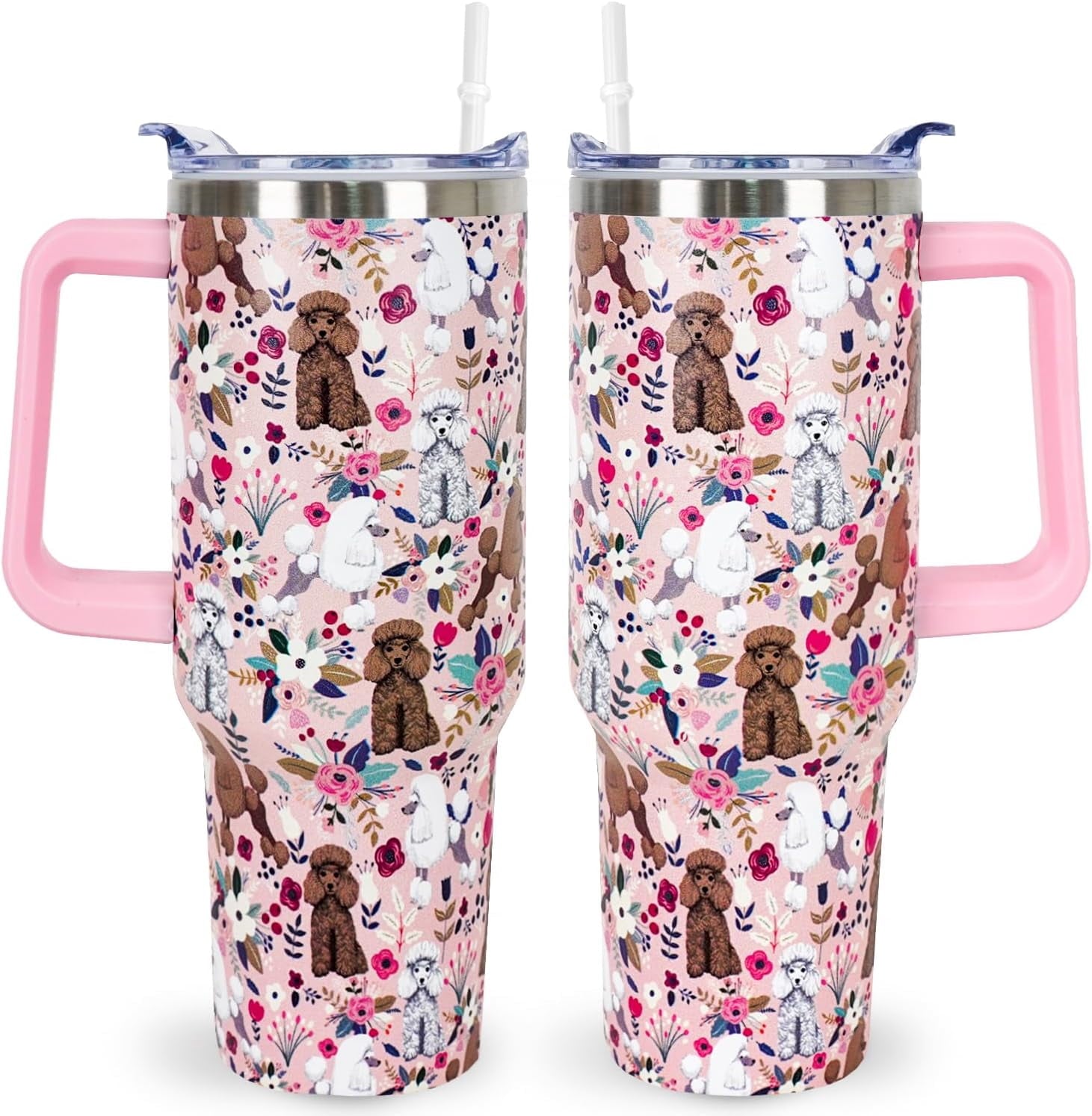Pitbull Gifts Dog Tumbler Cup for Women Men 40oz Stainless Steel - Insulated Travel Coffee Mug