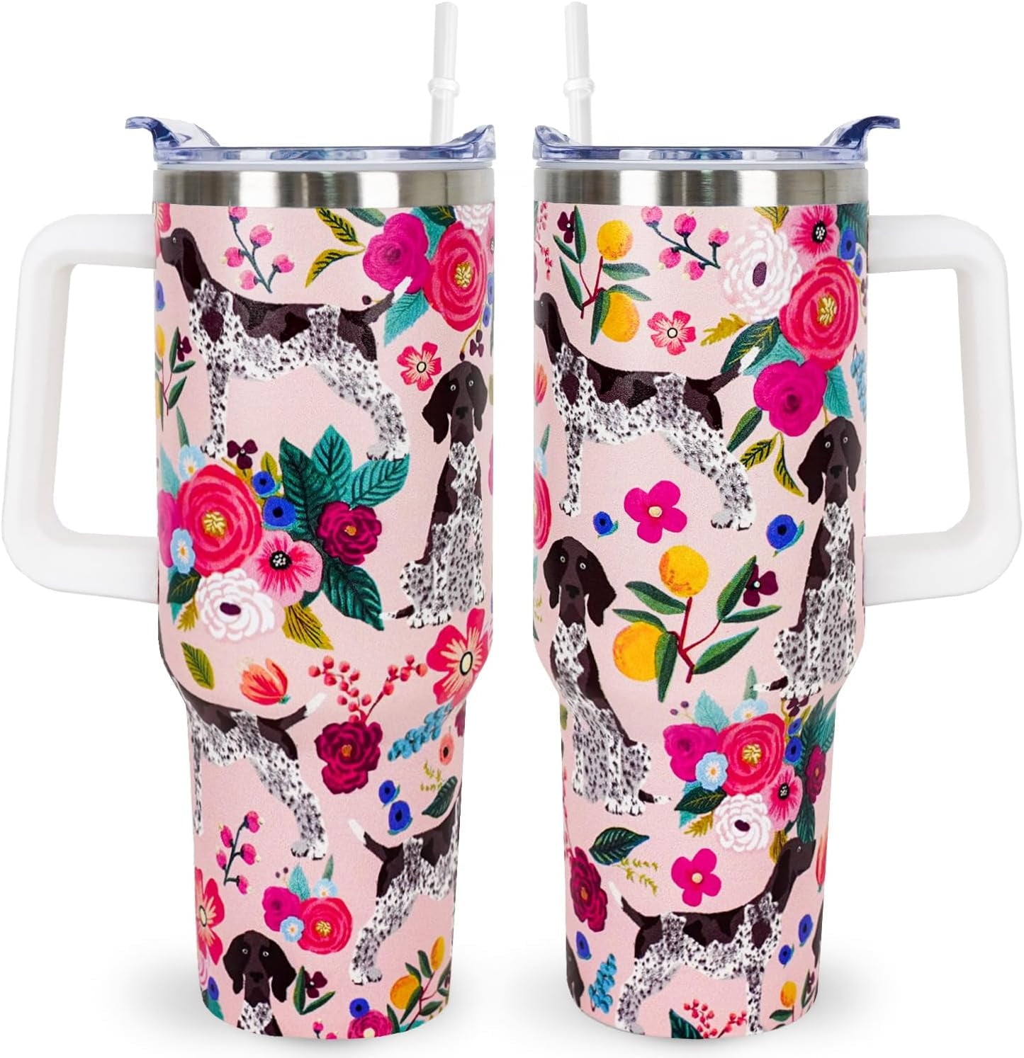 Pitbull Gifts Dog Tumbler Cup for Women Men 40oz Stainless Steel - Insulated Travel Coffee Mug