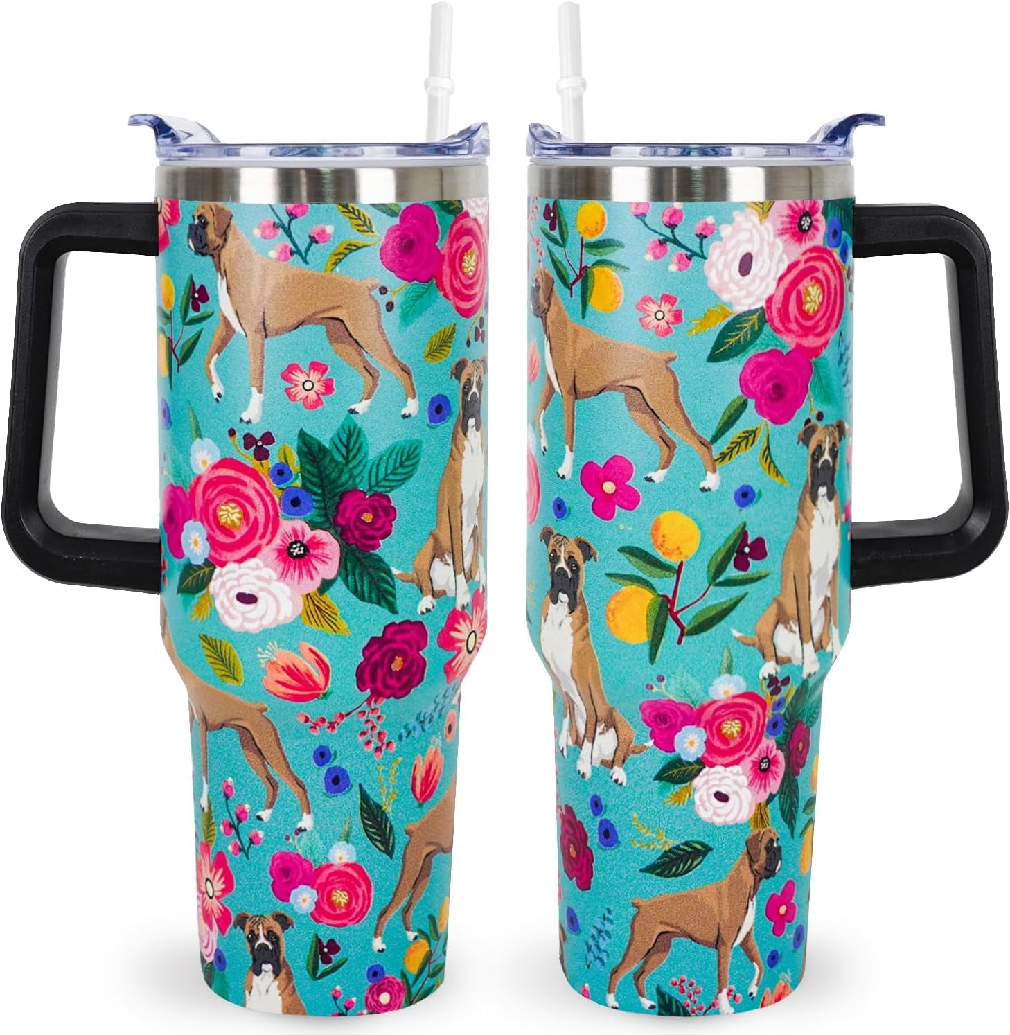 Pitbull Gifts Dog Tumbler Cup for Women Men 40oz Stainless Steel - Insulated Travel Coffee Mug