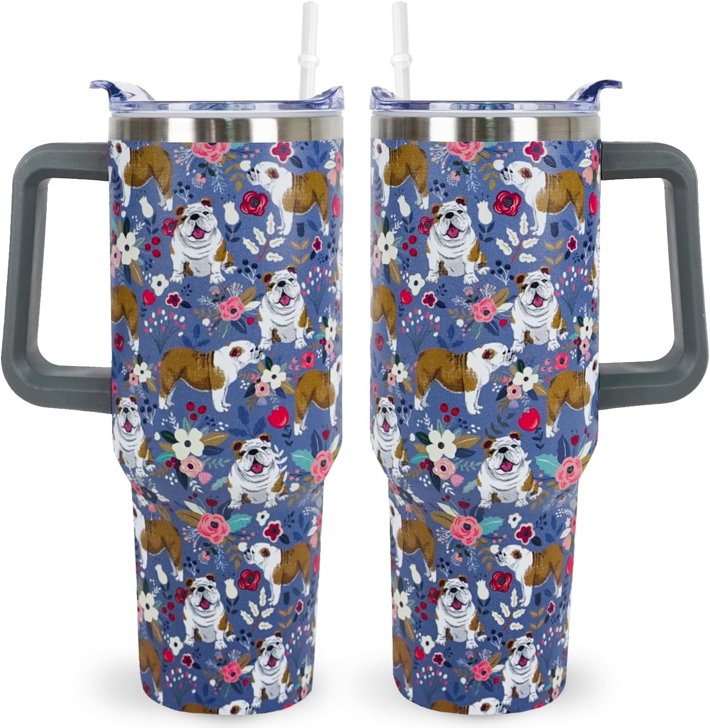 Pitbull Gifts Dog Tumbler Cup for Women Men 40oz Stainless Steel - Insulated Travel Coffee Mug