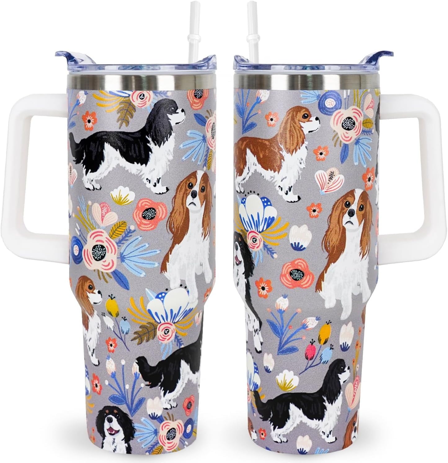 Pitbull Gifts Dog Tumbler Cup for Women Men 40oz Stainless Steel - Insulated Travel Coffee Mug