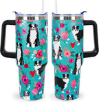 Pitbull Gifts Dog Tumbler Cup for Women Men 40oz Stainless Steel - Insulated Travel Coffee Mug