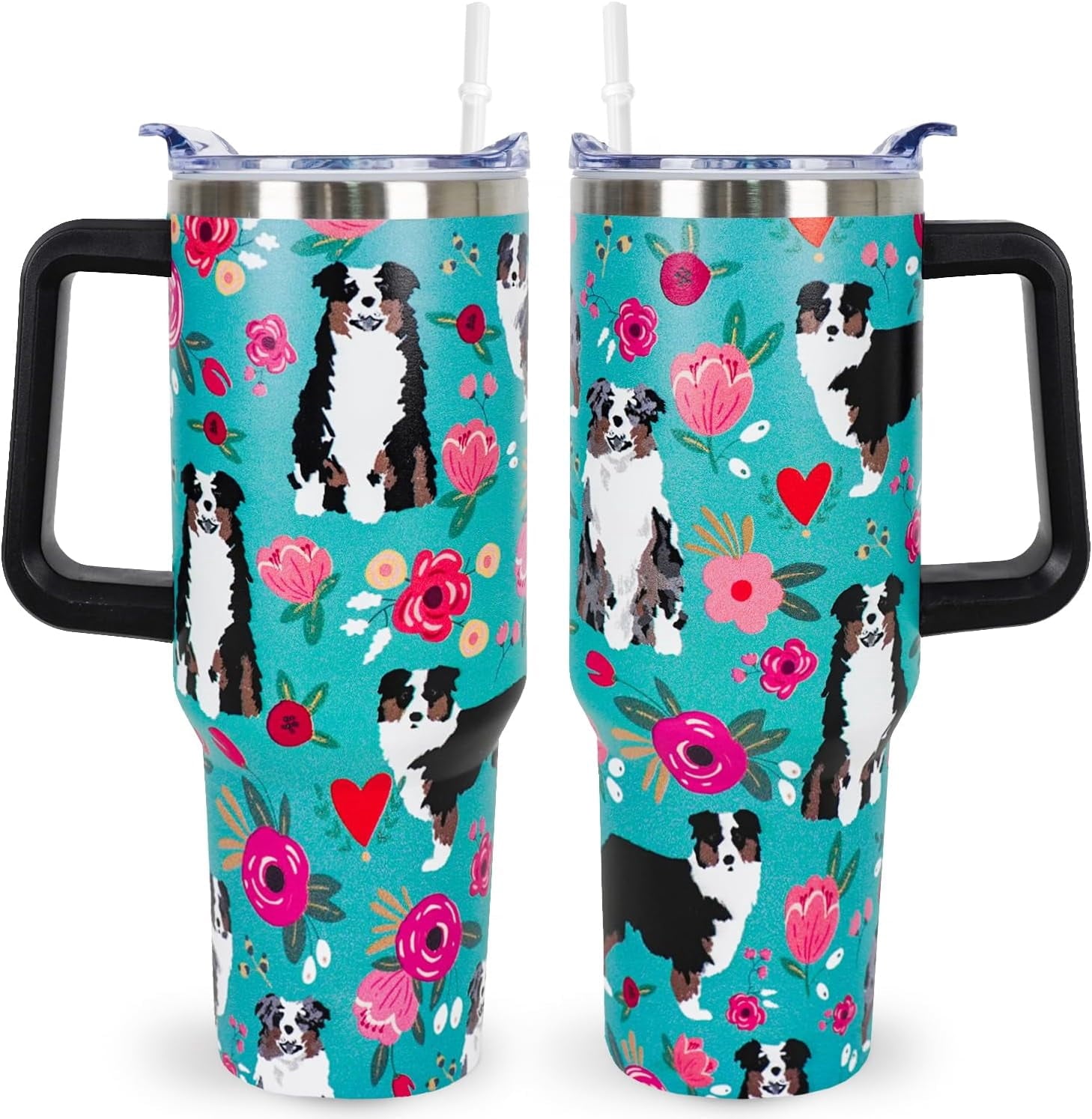 Pitbull Gifts Dog Tumbler Cup for Women Men 40oz Stainless Steel - Insulated Travel Coffee Mug
