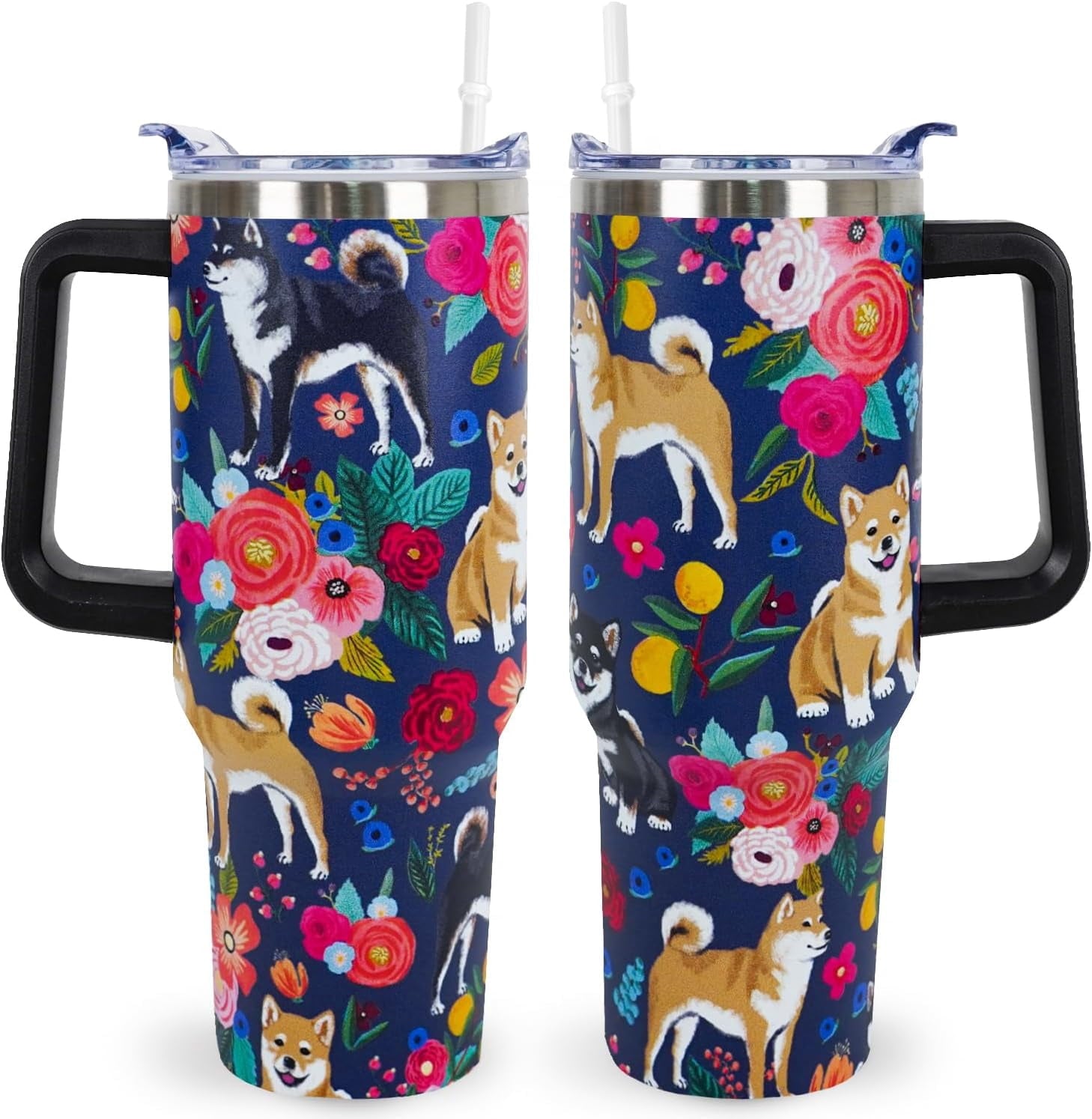Pitbull Gifts Dog Tumbler Cup for Women Men 40oz Stainless Steel - Insulated Travel Coffee Mug