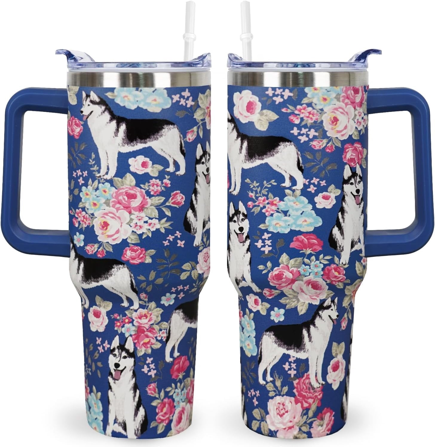 Pitbull Gifts Dog Tumbler Cup for Women Men 40oz Stainless Steel - Insulated Travel Coffee Mug