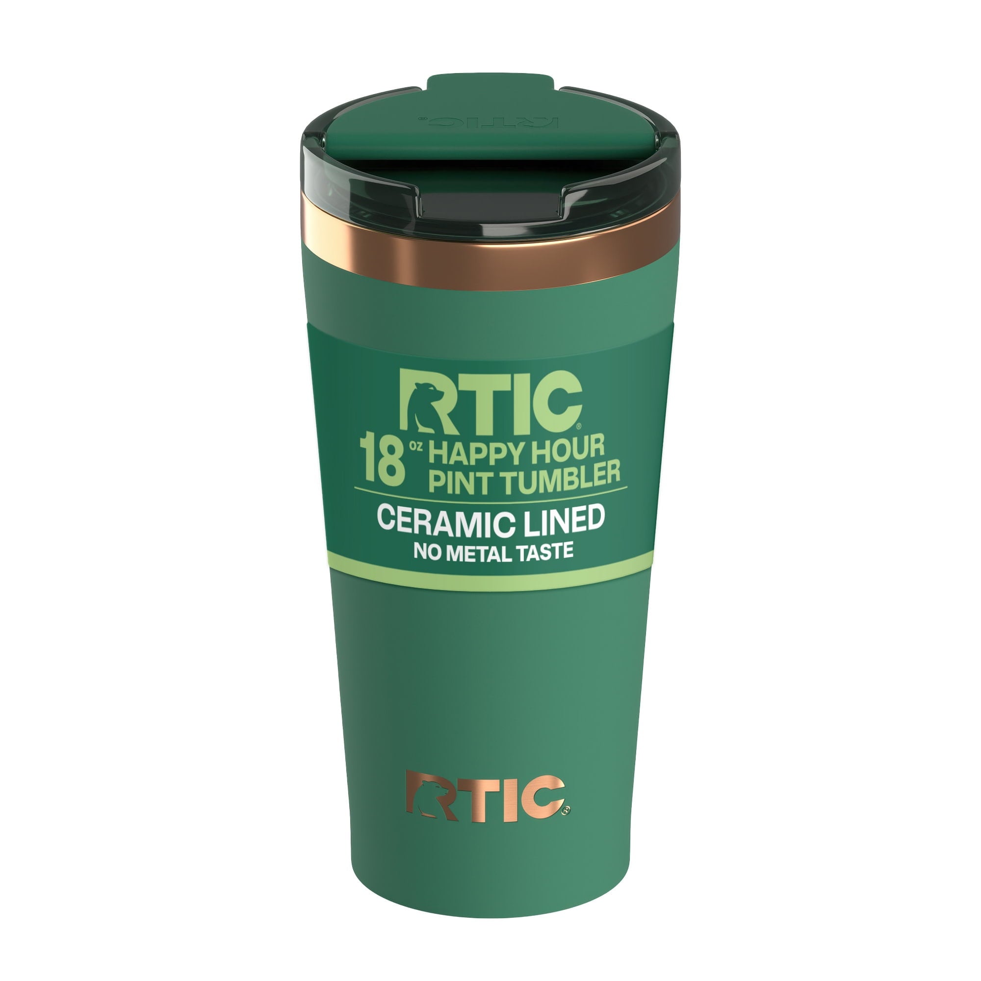 RTIC 18 oz Ceramic Lined Insulated Happy Hour Pint Tumbler, Leak - Insulated Travel Tumbler Cup