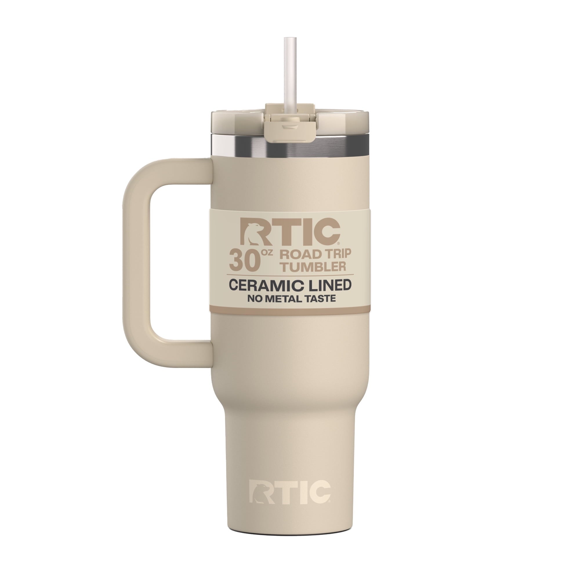 RTIC 30 oz Ceramic Lined Road Trip Tumbler with Handle - Insulated Travel Tumbler Cup