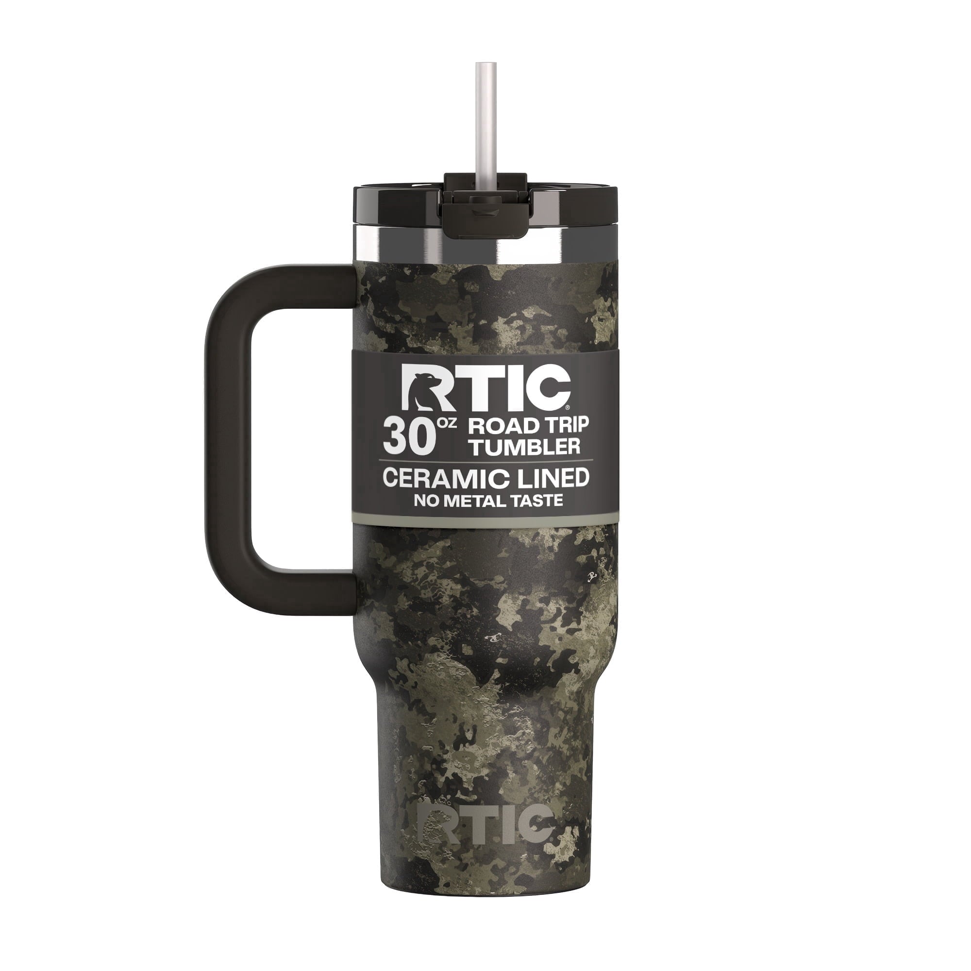 RTIC 30 oz Ceramic Lined Road Trip Tumbler with Handle - Insulated Travel Tumbler Cup