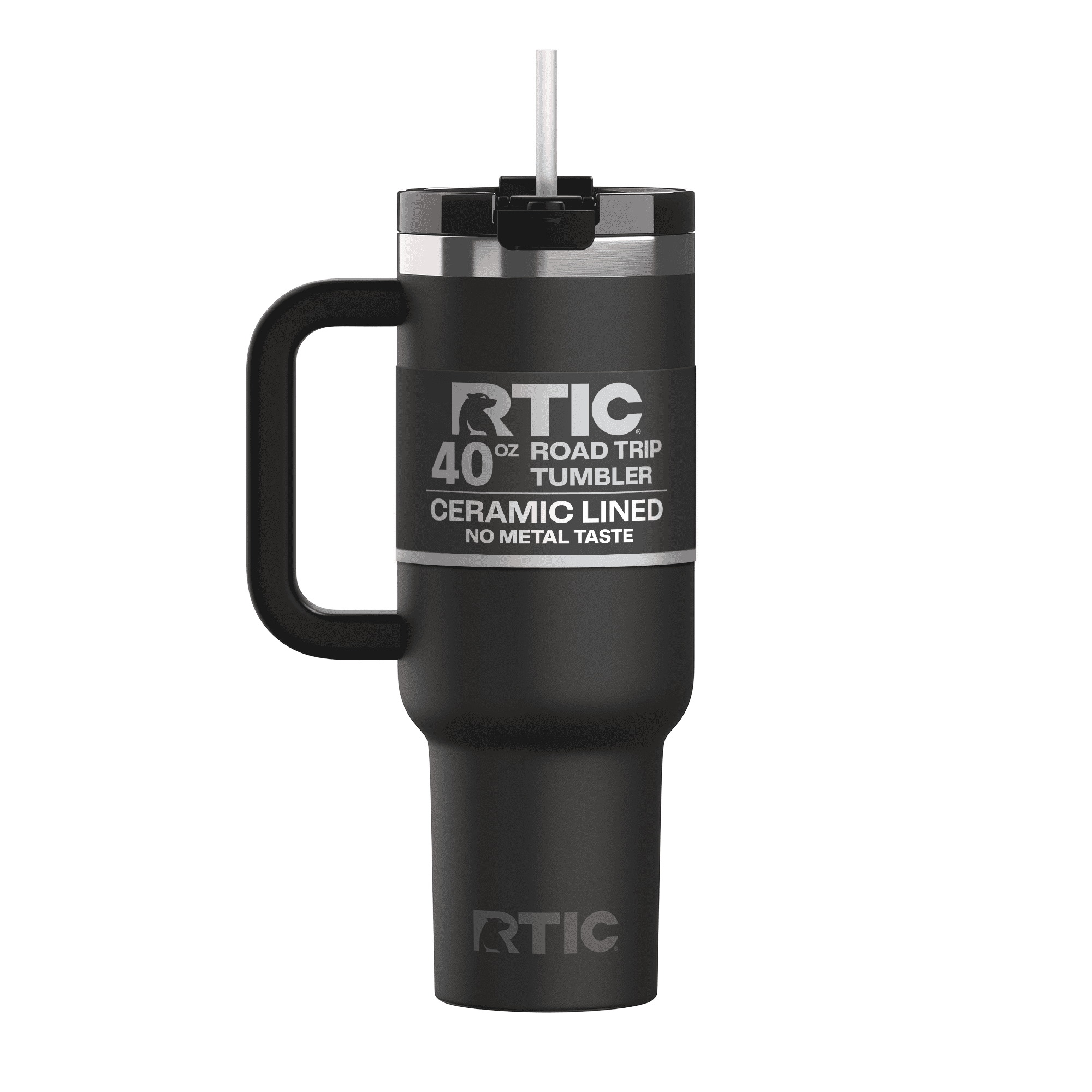RTIC 40 oz Ceramic Lined Road Trip Tumbler with Handle - Insulated Travel Tumbler Cup