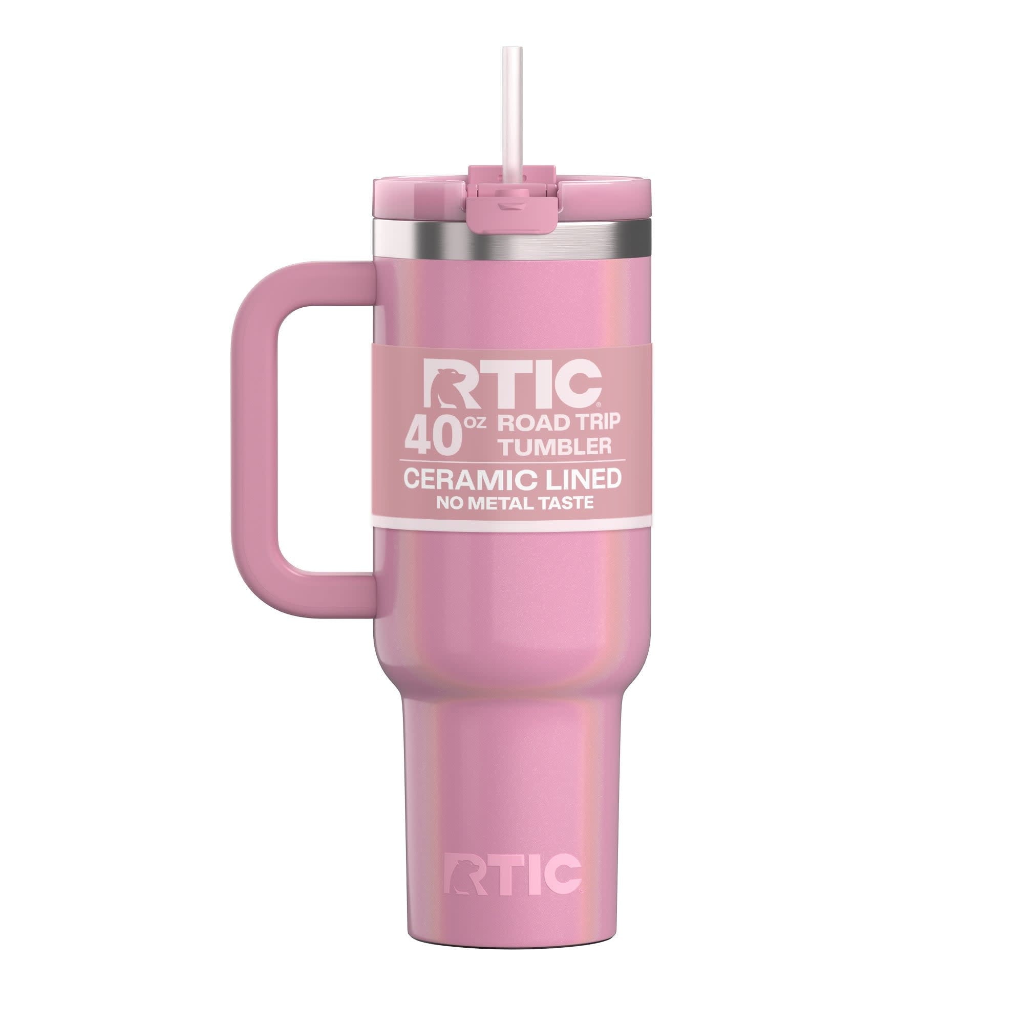 RTIC 40 oz Ceramic Lined Road Trip Tumbler with Handle - Insulated Travel Tumbler Cup
