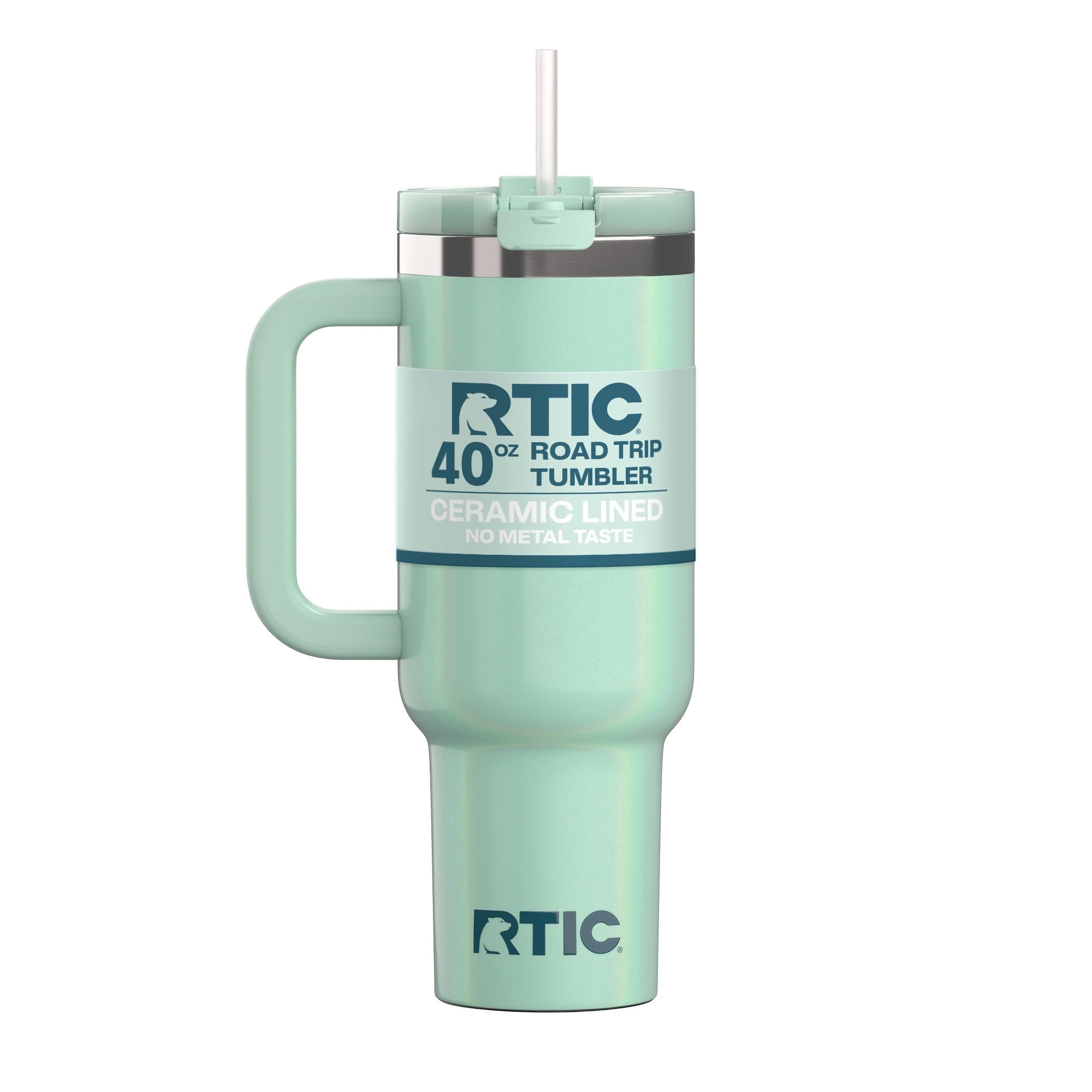 RTIC 40 oz Ceramic Lined Road Trip Tumbler with Handle - Insulated Travel Tumbler Cup