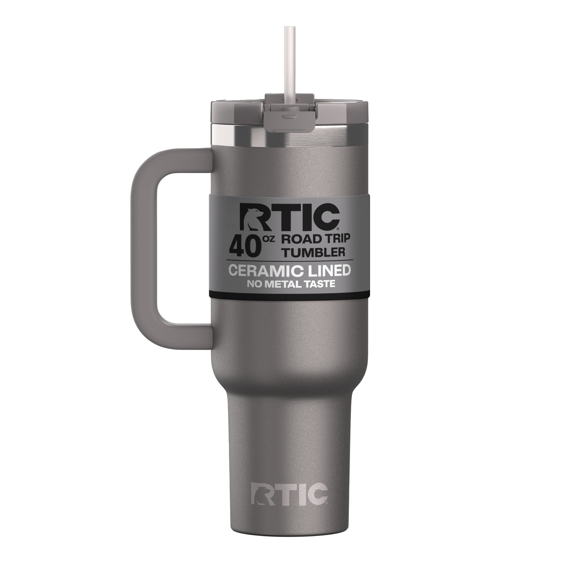 RTIC 40 oz Ceramic Lined Road Trip Tumbler with Handle - Insulated Travel Tumbler Cup