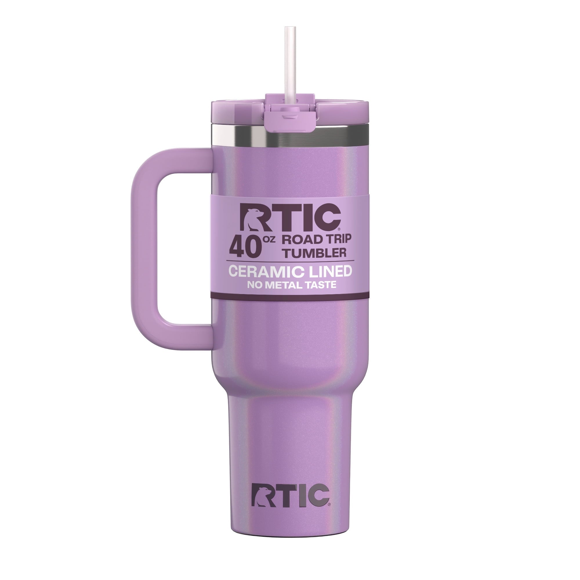 RTIC 40 oz Ceramic Lined Road Trip Tumbler with Handle - Insulated Travel Tumbler Cup