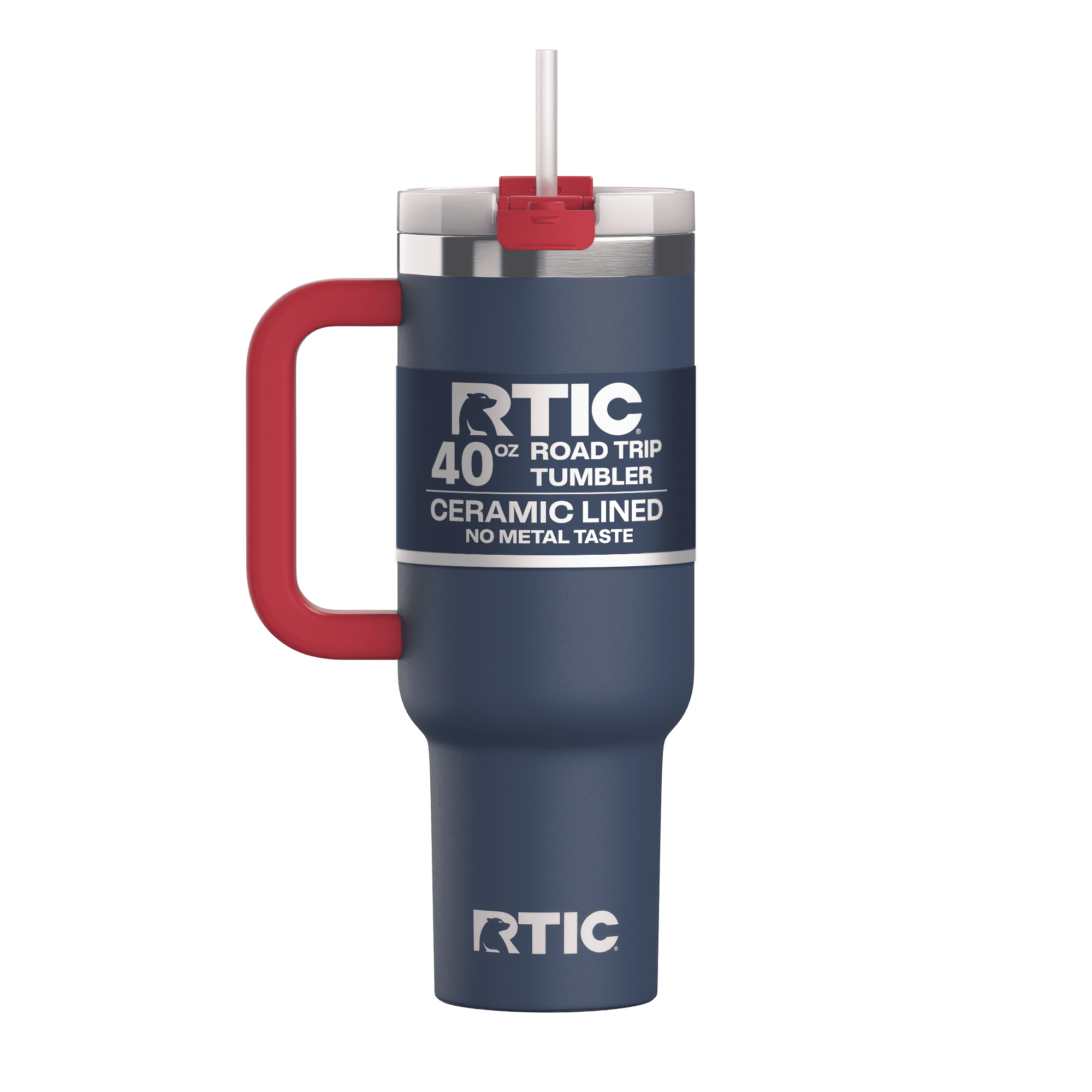 RTIC 40 oz Ceramic Lined Road Trip Tumbler with Handle - Insulated Travel Tumbler Cup