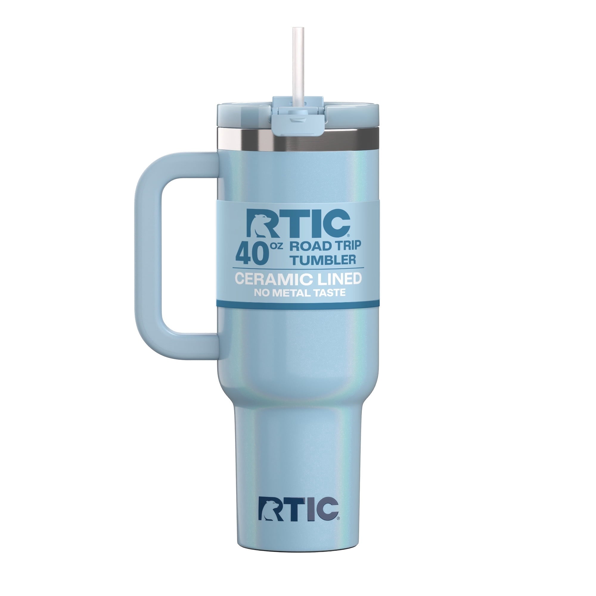 RTIC 40 oz Ceramic Lined Road Trip Tumbler with Handle - Insulated Travel Tumbler Cup
