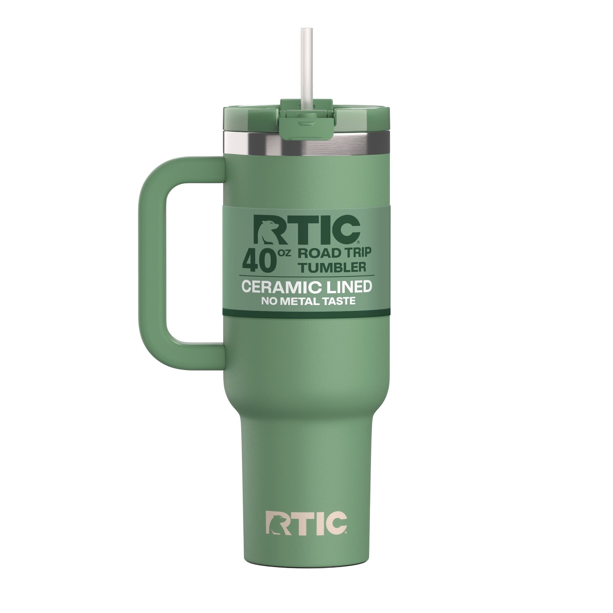 RTIC 40 oz Ceramic Lined Road Trip Tumbler with Handle - Insulated Travel Tumbler Cup