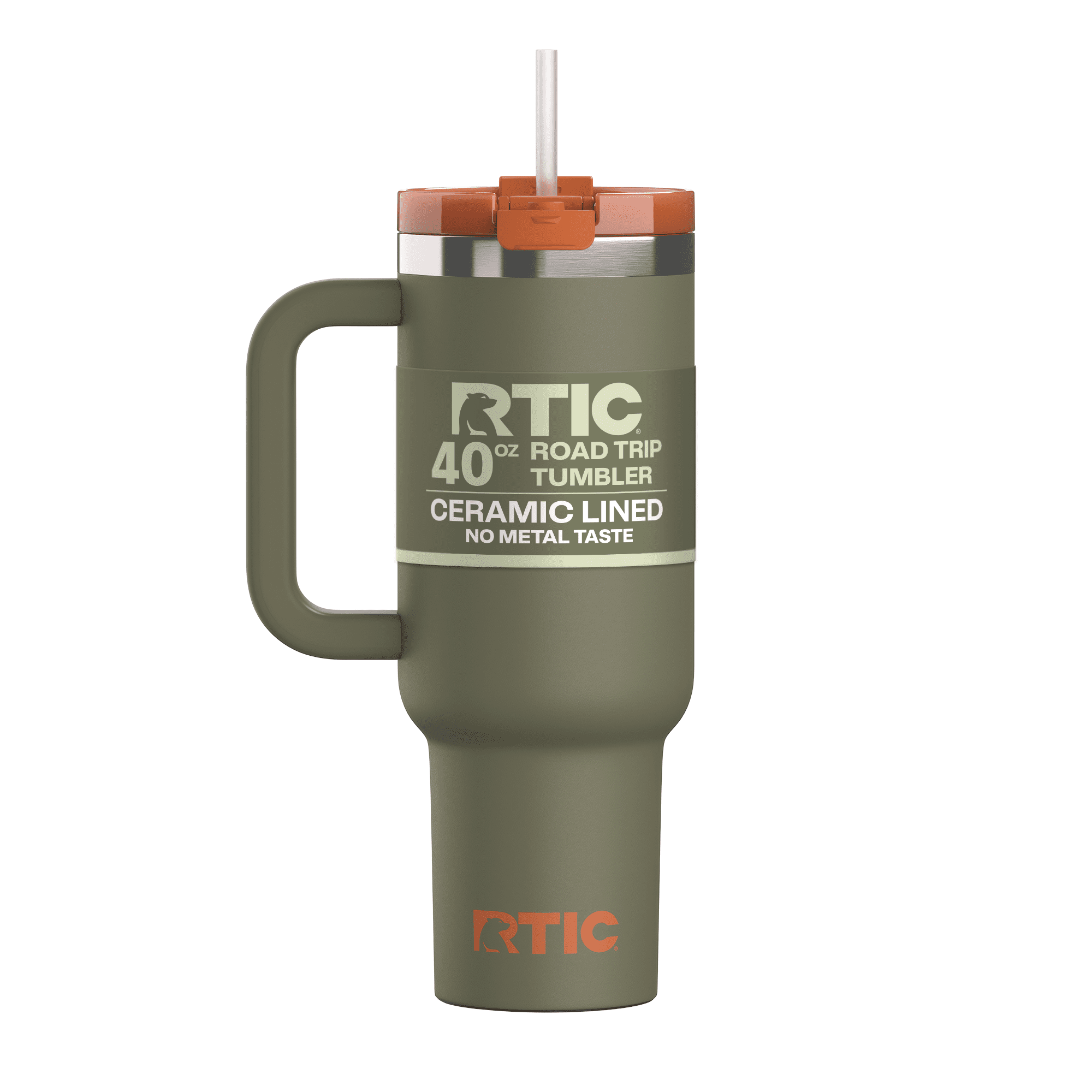 RTIC 40 oz Ceramic Lined Road Trip Tumbler with Handle - Insulated Travel Tumbler Cup
