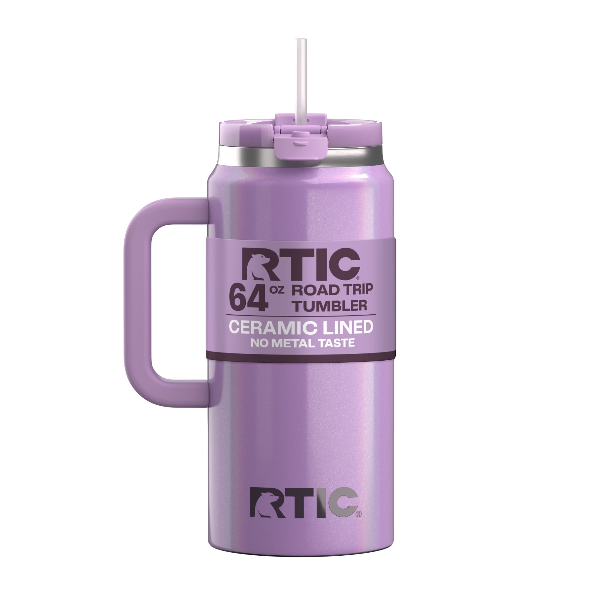 RTIC 64 oz Ceramic Lined Road Trip Tumbler with Handle - Insulated Travel Tumbler Cup