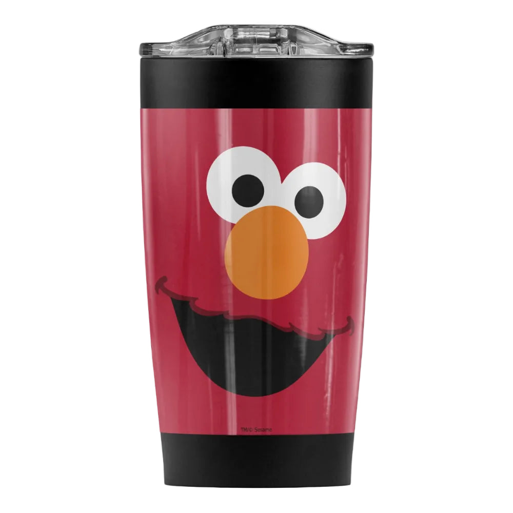 Sesame Street/Elmo Face Stainless Steel Tumbler 20 oz Coffee Travel Mug/Cup, Vacuum Insulated & Double Wall with Leakproof Sliding Lid | Great for Hot Drinks and Cold Beverages