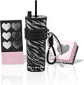 Sidagar 24oz Ceramic Coated Insulated Tumbler with Straw, Gift Travel Mug - Insulated Travel Coffee Mug