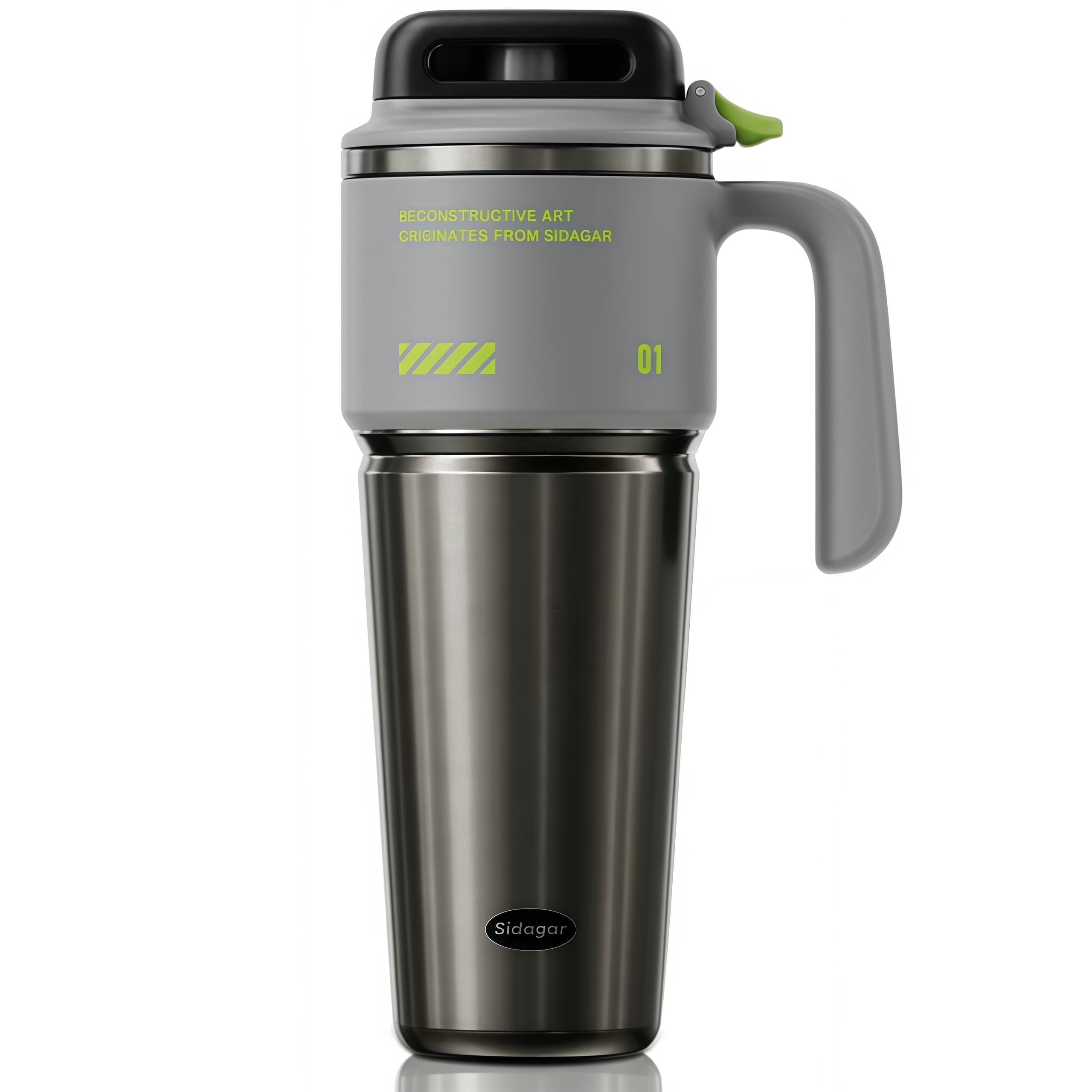 Sidagar 32 oz Stainless Steel Vacuum Insulated Tumbler with Straw - Insulated Travel Tumbler Cup