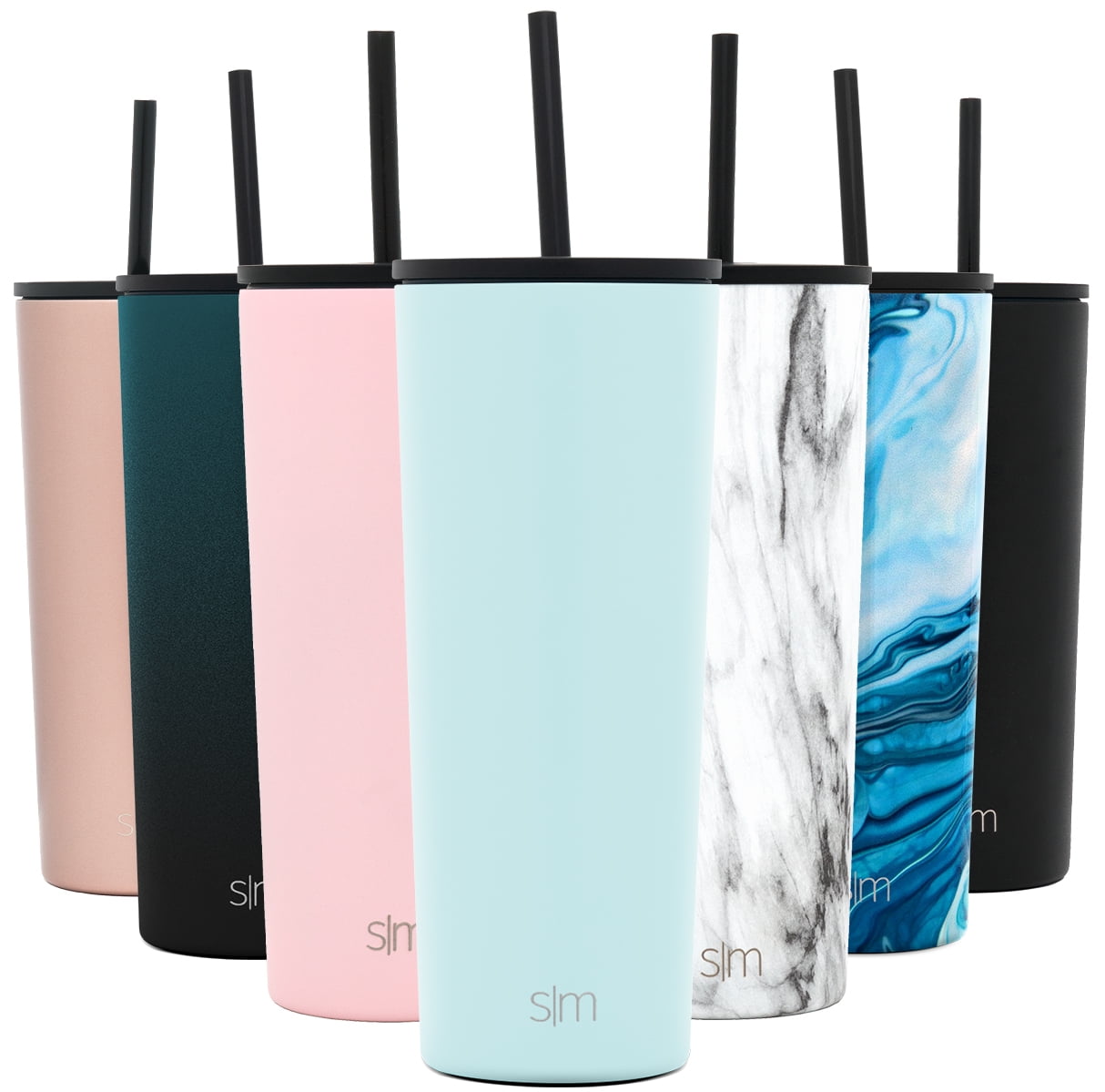 Simple Modern 24oz Classic Tumbler with Straw and Flip Lid - Insulated Travel Tumbler Cup