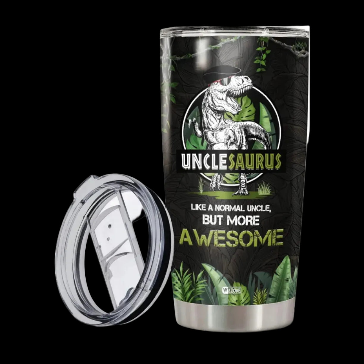 Unclesaurus Tumbler Cup With Lid Travel Mug 20Oz Insulated Stainless Steel Thermos Gift Idea Birthday Christmas Presents For Awesome Uncles Best Uncle Saurus Ever From Niece Nephew
