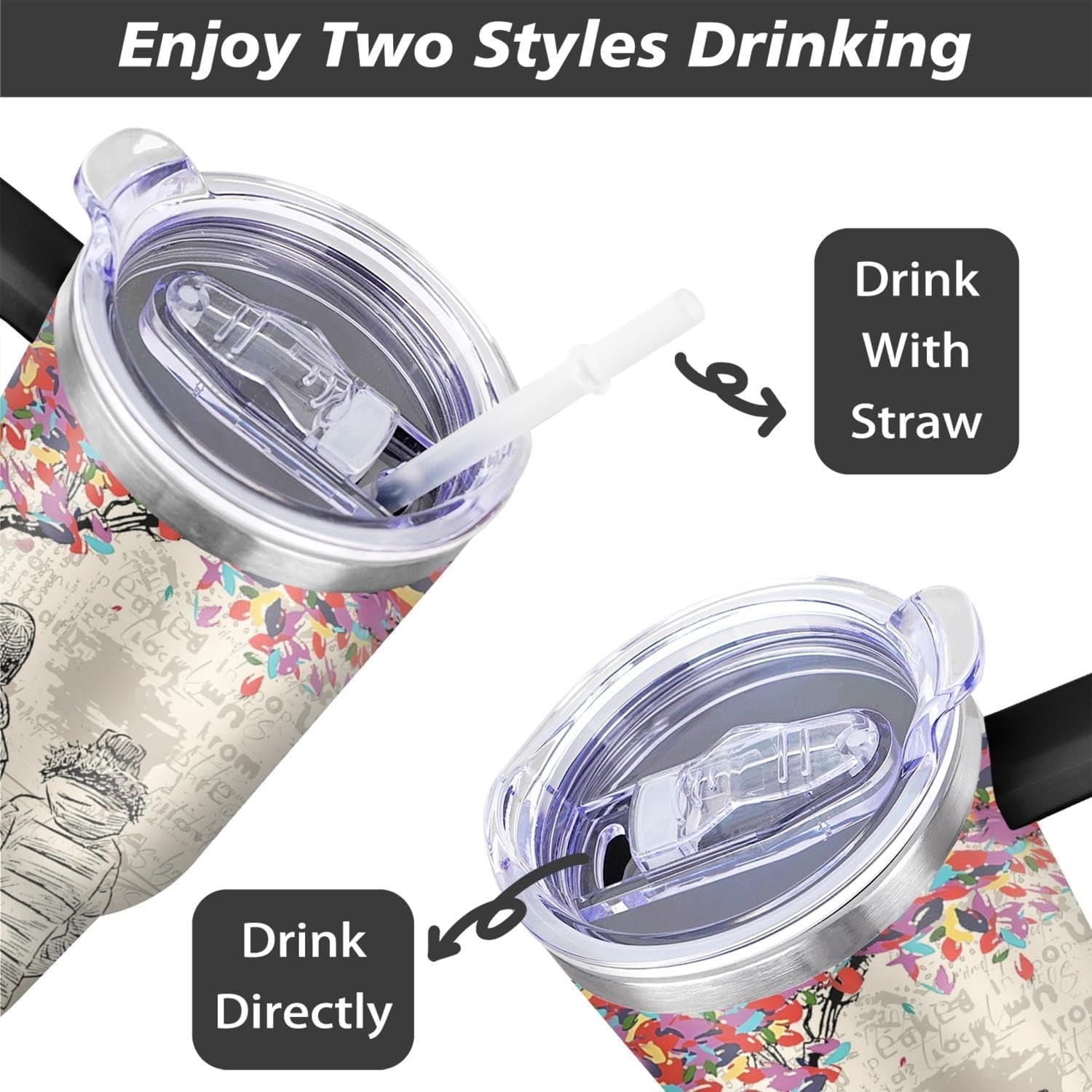 40 Oz Couples Tumbler with Handle and Straw, Anniversary Couple Insulated Couples Mugs, Couples Engagement Gift Cup for Couples, Valentine Couple Coffee Mugs Engagement Gifts for Couples