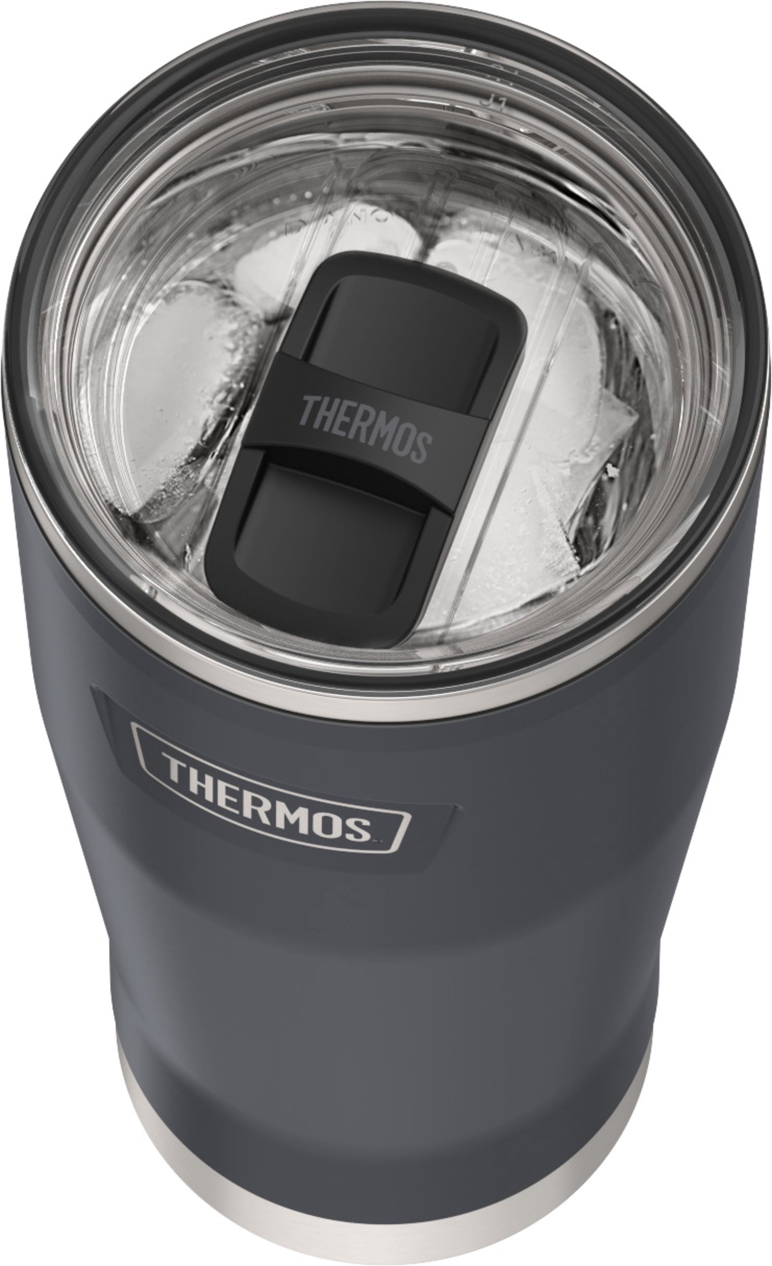 Thermos Stainless Steel Tumbler, w/ Slide Lock Lid, Graphite, 18 oz