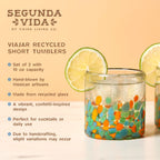 Segunda Vida Viajar Short Tumblers, Birthday, Wedding Gifts 12oz Set of 2